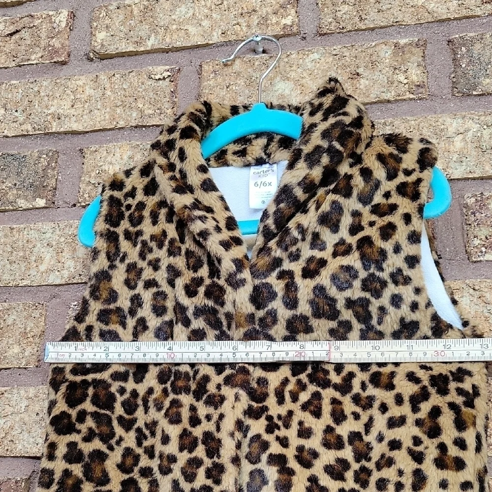 Carter's Kids Leopard Print Faux Fur Vest Size 6